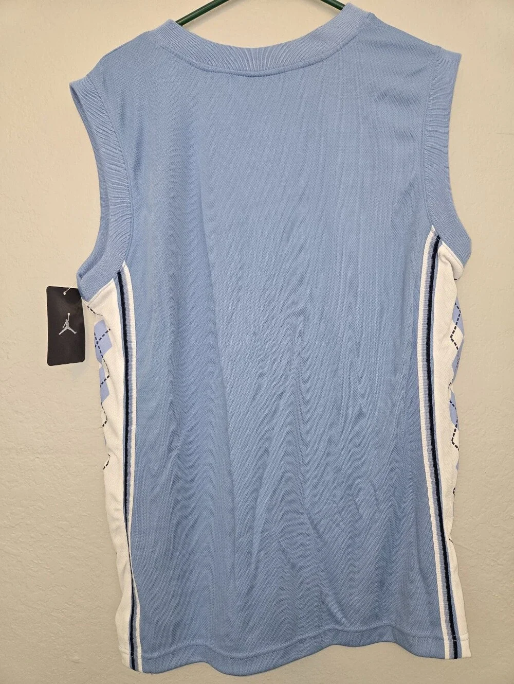 Jordan Men’s Light Blue Sleeveless Basketball Jersey North Carolina Tarheels XL